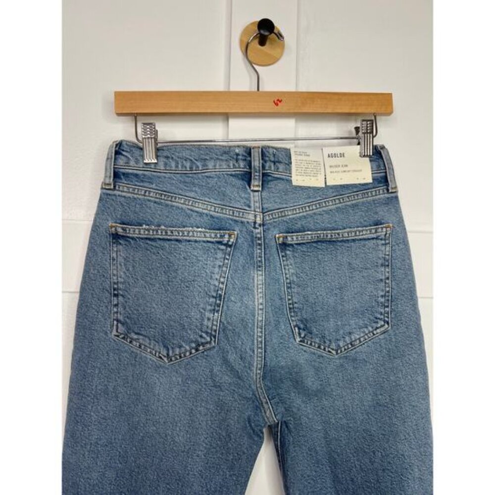 NWT Agolde Wilder Whiplash Midrise Comfort Straight Leg Jeans Blue Size: 27 - Picture 6 of 8